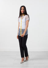 Load image into Gallery viewer, Sheer Button-Up Blouse in Pale Blue