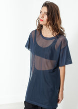 Load image into Gallery viewer, Mesh Over Dress in Navy
